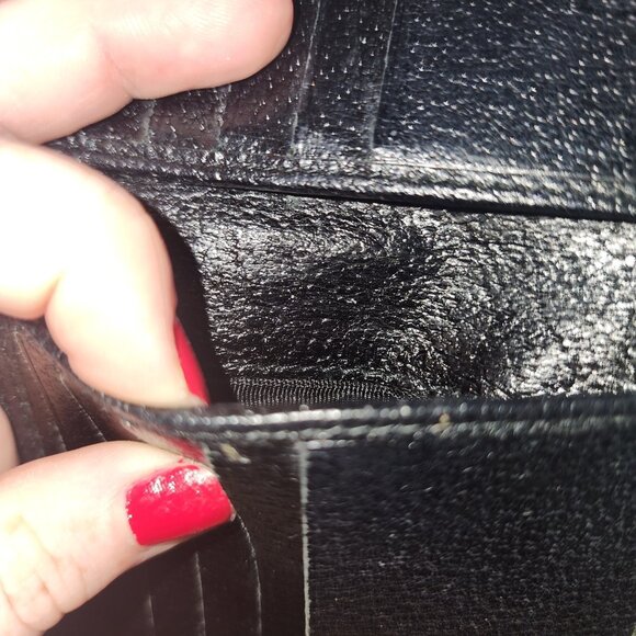 GUCCI Womens Black Canvas Guccisima Wallet Monogram GG Bi Fold Card Holder - Picture 9 of 10